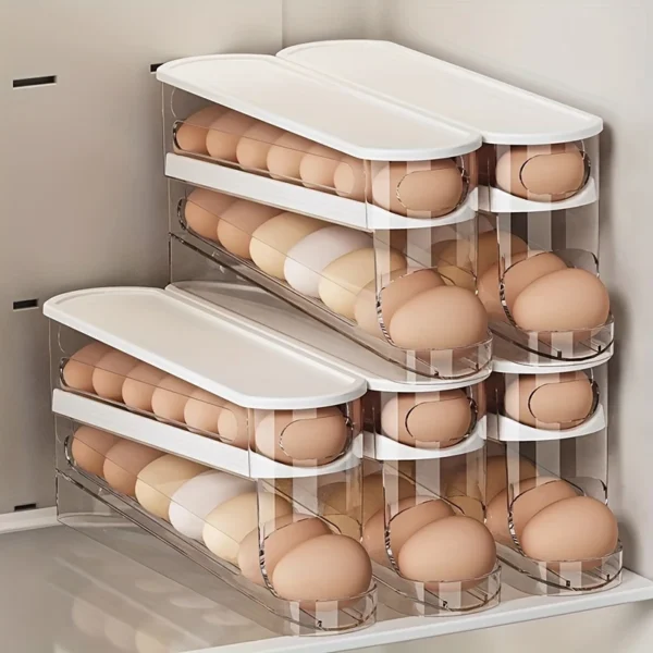 12-14 Eggs Automatic Double-Layer Sliding Egg Storage Container