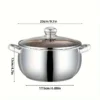 Large Capacity Stainless Steel Double Handle Soup Pot