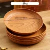 Wood Grain Color Dinner Plates Set