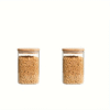 2Pcs Square Sealed Jars