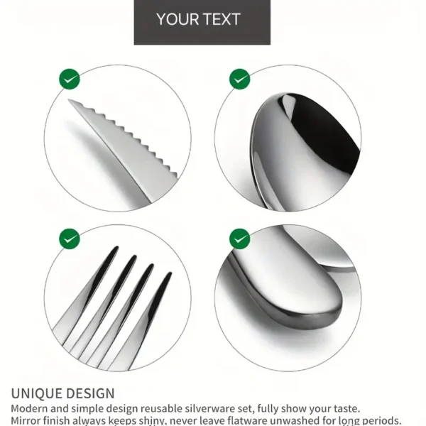 Customized Stainless Steel Travel Cutlery Set