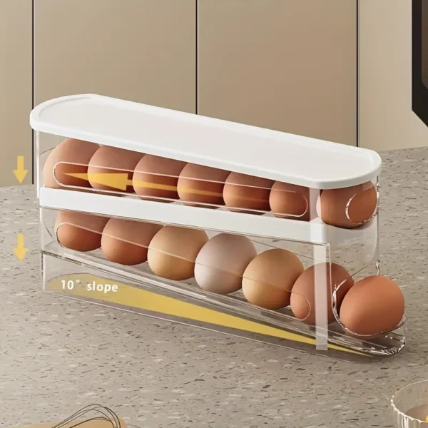 12-14 Eggs Automatic Double-Layer Sliding Egg Storage Container